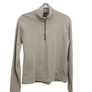 NILS Robin Womens XL 1/4 Zip Turtleneck Gray Base Layer Fleece